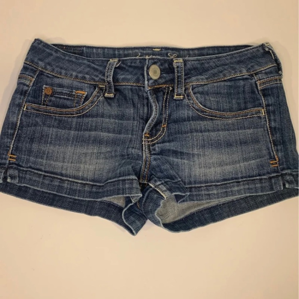 Used American Eagle Jean Shorts. Size 0